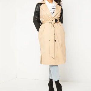 Eloquii colorblock trenchcoat